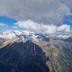 Flugwegposition um 13:33:49: Aufgenommen in der Nähe von Gemeinde Virgen, 9972, Österreich in 3479 Meter